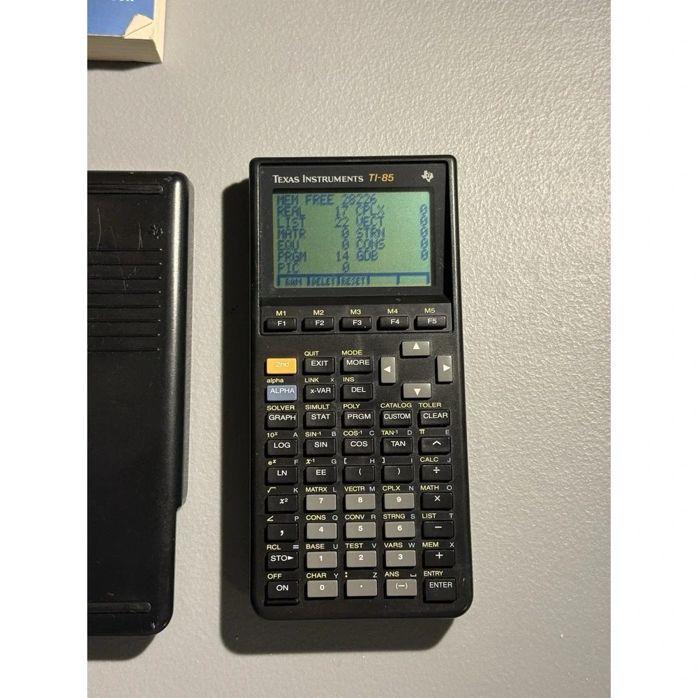 Texas Instruments TI-85 Graphing Calculator With Link Cable Tested Works